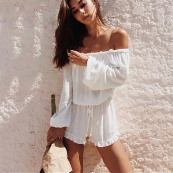 Brandy Melville white romper - Picture 1 of 3